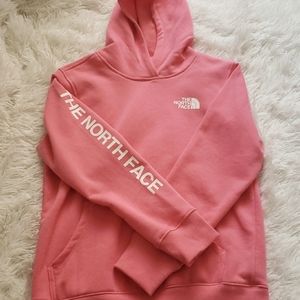 Northface Youth Medium pink hooded sweatshirt